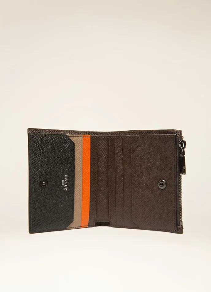 Men Bally Wallets Bunner 8211 Leather Wallet In Ebony Brown
