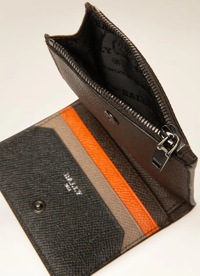 Men Bally Wallets Bunner 8211 Leather Wallet In Ebony Brown