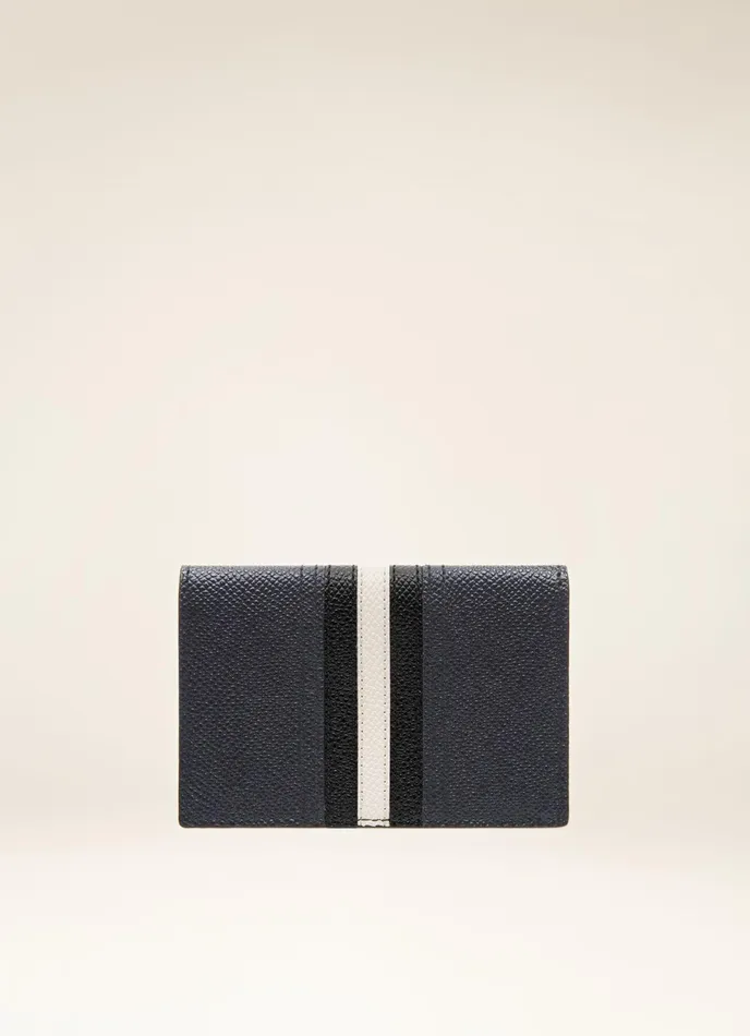Men Bally Wallets Tyke 8211 Leather Card Holder In Blue