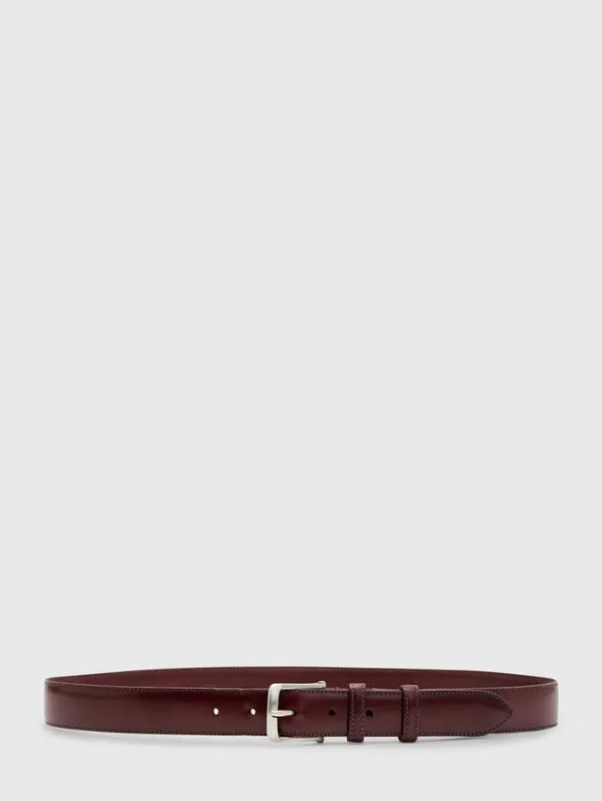 Men Belts John Varvatos DRESS BELT Burgundy