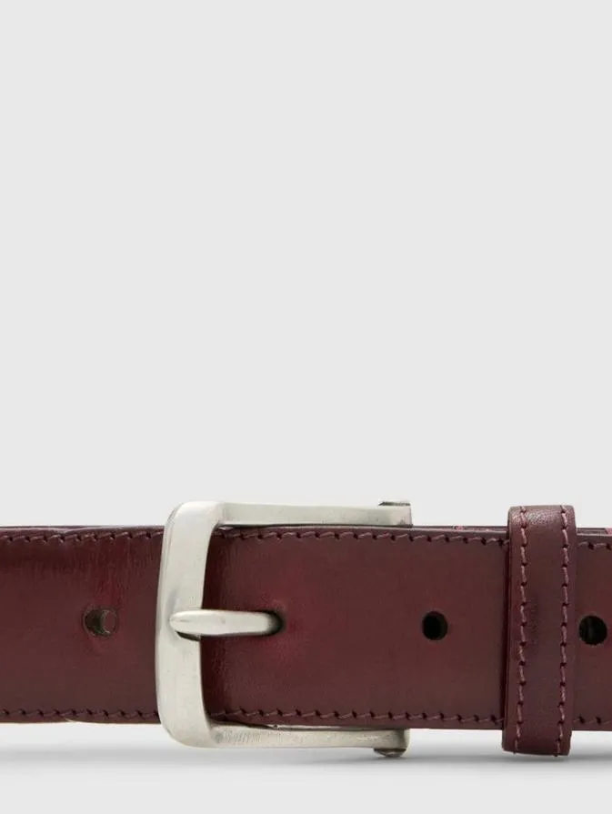 Men Belts John Varvatos DRESS BELT Burgundy