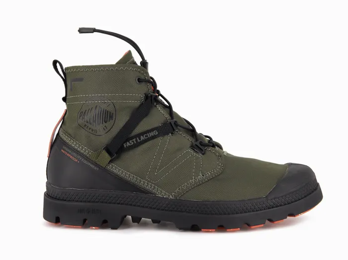 Men Boots PALLADIUM PAMPA TRAVEL LITE WATERPROOF Olive Night