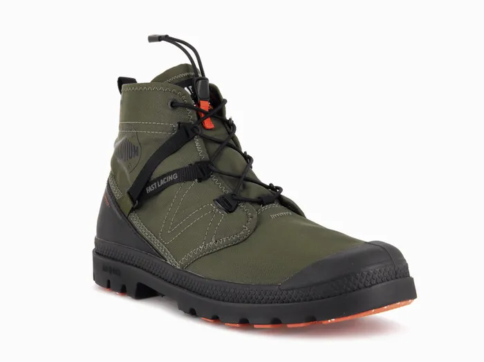 Men Boots PALLADIUM PAMPA TRAVEL LITE WATERPROOF Olive Night Men Boots PALLADIUM PAMPA TRAVEL LITE WATERPROOF Olive Night