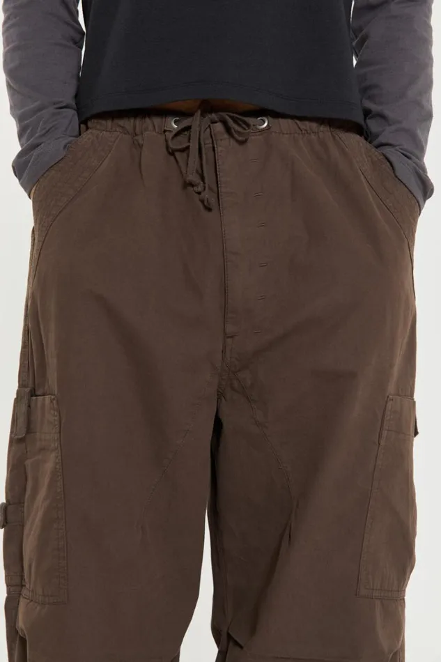 Men Brown Parachute Cargo Pants Jaded London Parachute Pants