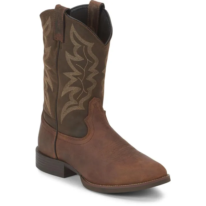 MEN Buster III 11034 Western Distressed Brown Justin Boots Western