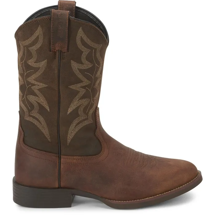 MEN Buster III 11034 Western Distressed Brown Justin Boots Western