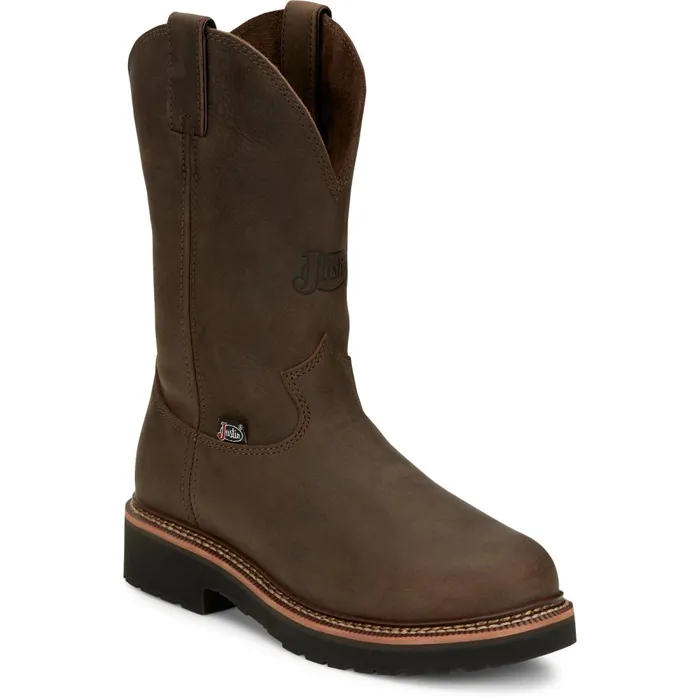 MEN Carbide 11034 Work Boot Hickory Brown Justin Boots Work