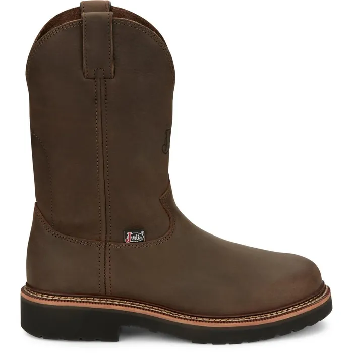 MEN Carbide 11034 Work Boot Hickory Brown Justin Boots Work