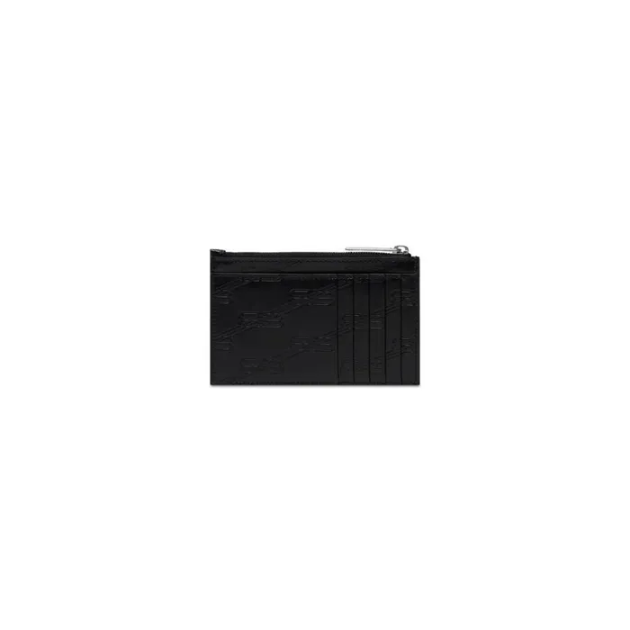 Men Card Holders Balenciaga Embossed Monogram Long Coin And Card Holder Box In Black