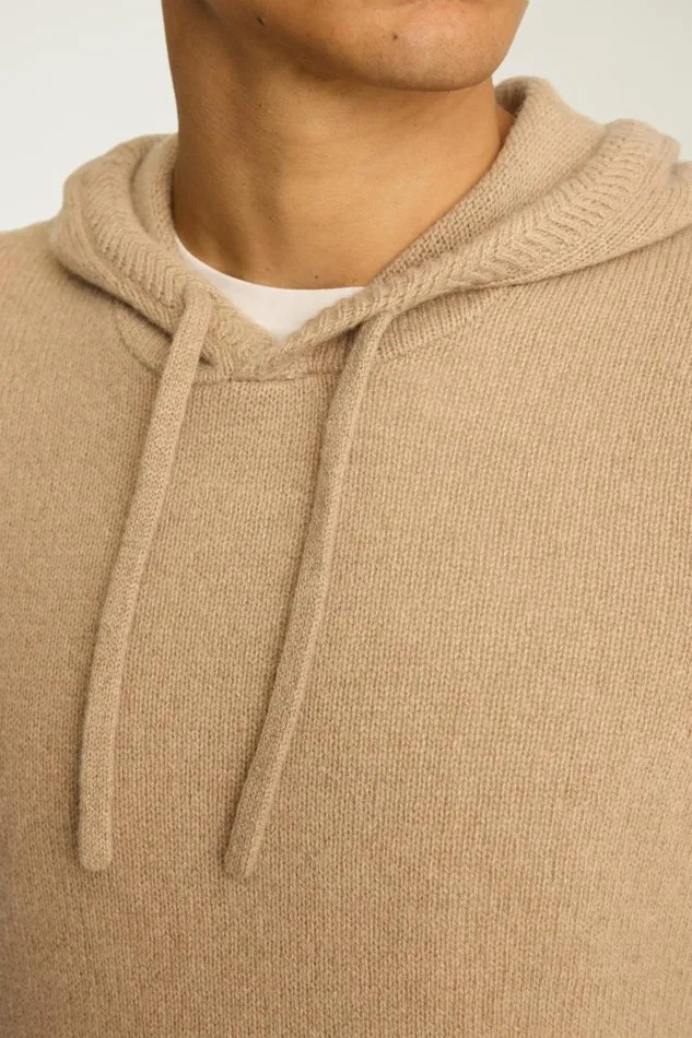 Men Cashmere Hoodie Camel Bonobos Sweatshirts and Hoodies