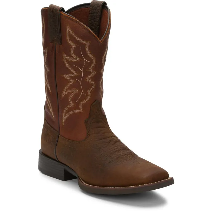 MEN Chet 11034 Western Pebble Brown Justin Boots Western