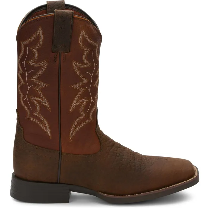 MEN Chet 11034 Western Pebble Brown Justin Boots Western