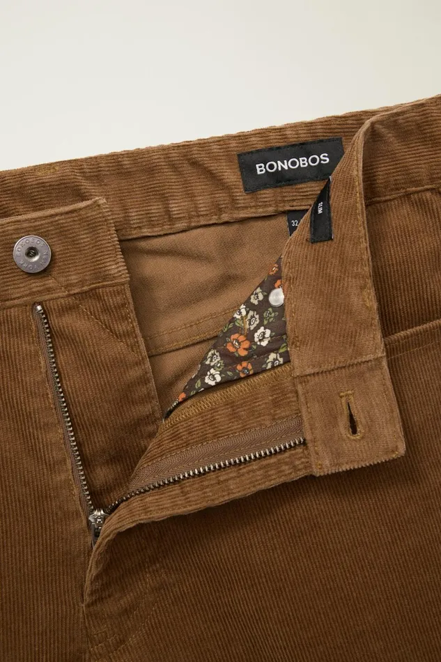 Men Corduroy 5Pocket Pants Dachshund Brown Bonobos 5Pocket Pants