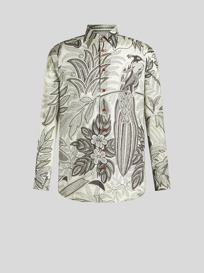 Men Cotton Shirt With Print Etro Shirts