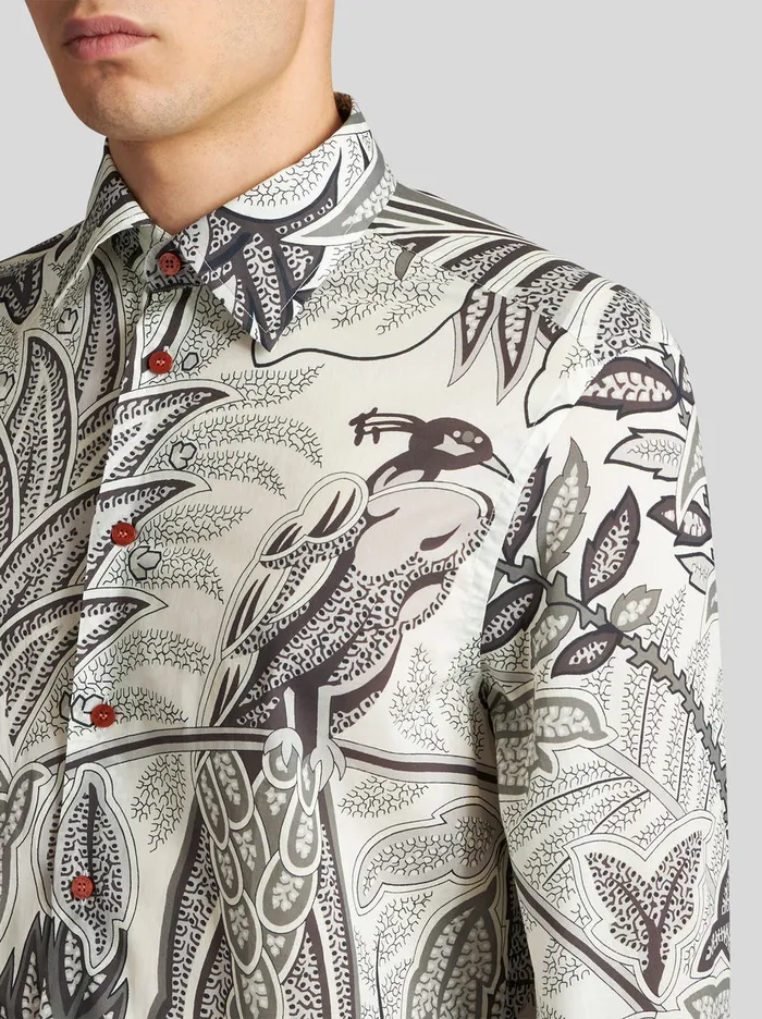 Men Cotton Shirt With Print Etro Shirts