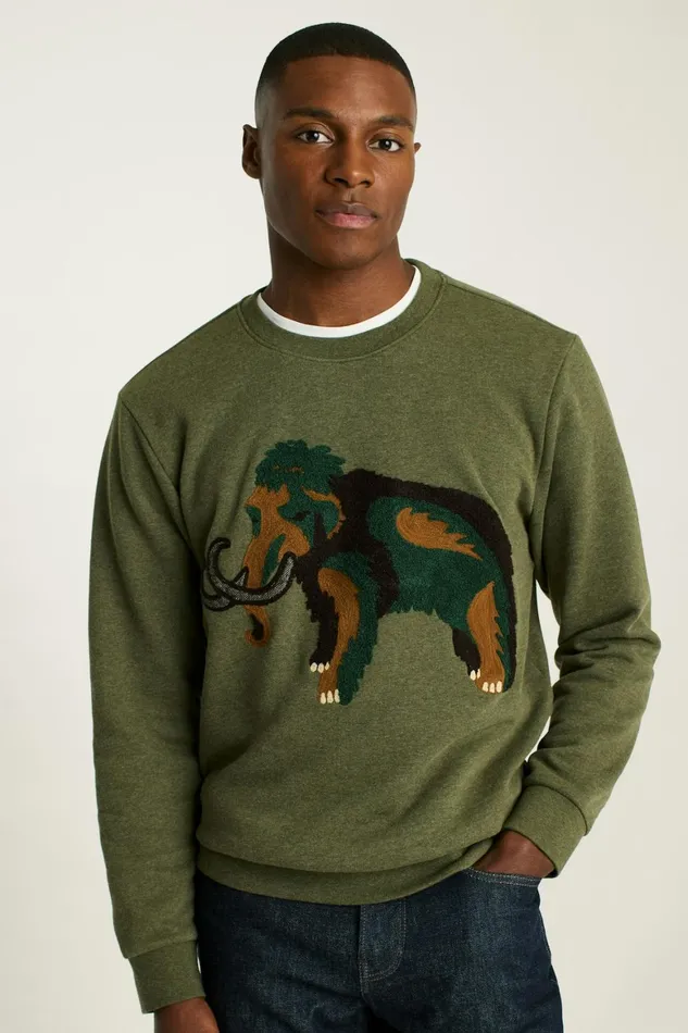 Men Critter Supersoft Fleece Crew Wooly Bully Bonobos Crew and VNeck Sweaters