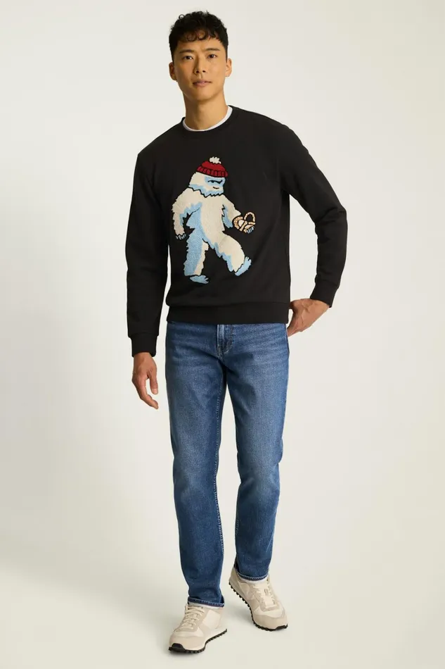Men Critter Supersoft Fleece Crew Yeti In The City Bonobos Sweatshirts and Hoodies Men Critter Supersoft Fleece Crew Yeti In The City Bonobos Sweatshirts and Hoodies