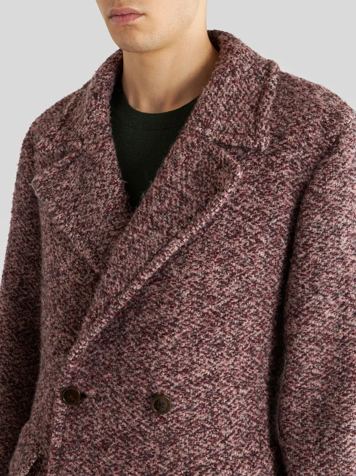 Men DoubleBreasted Wool Midi Coat Etro Coats And Outerwear