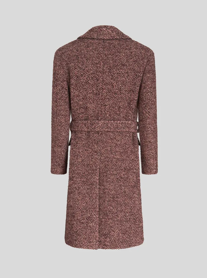 Men DoubleBreasted Wool Midi Coat Etro Coats And Outerwear