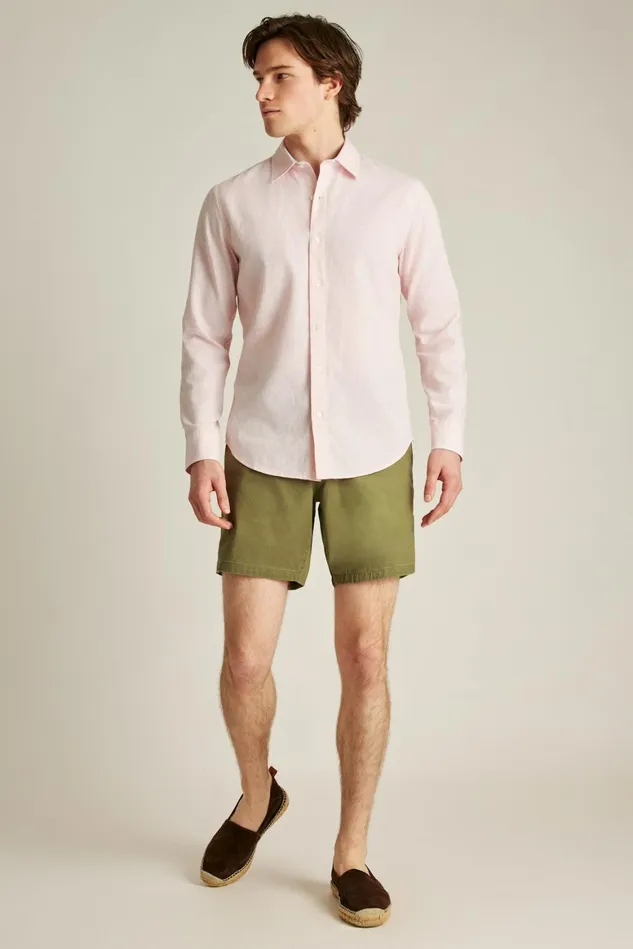 Men Easy Linen Shirt Light Pink Bonobos Casual Shirts