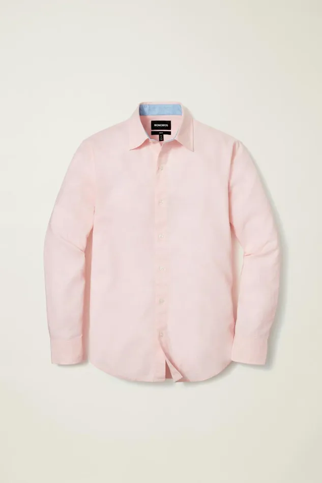 Men Easy Linen Shirt Light Pink Bonobos Casual Shirts