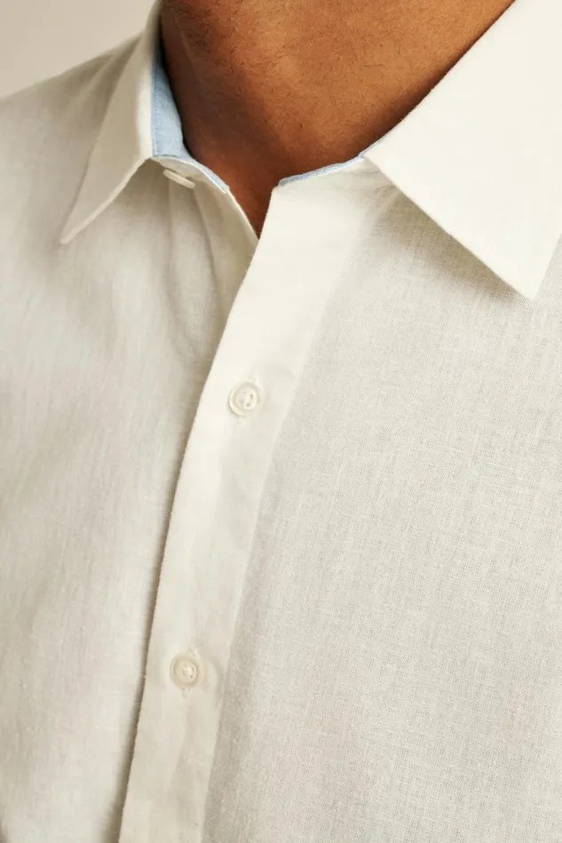 Men Easy Linen Shirt White Bonobos Casual Shirts