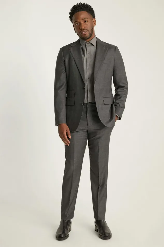 Men Empire Super 150s Suit Grey Glen Plaid Bonobos Suits