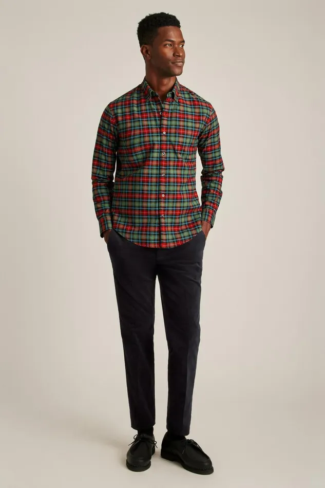 Men Everyday Oxford Shirt Festive Plaid Bonobos Casual Shirts