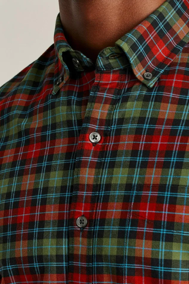 Men Everyday Oxford Shirt Festive Plaid Bonobos Casual Shirts