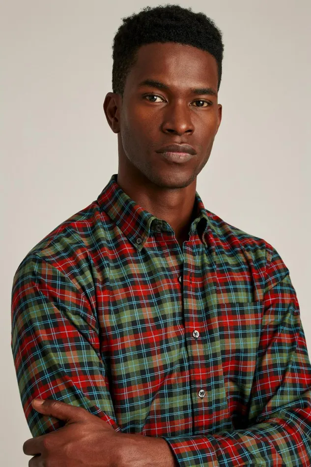Men Everyday Oxford Shirt Festive Plaid Bonobos Casual Shirts