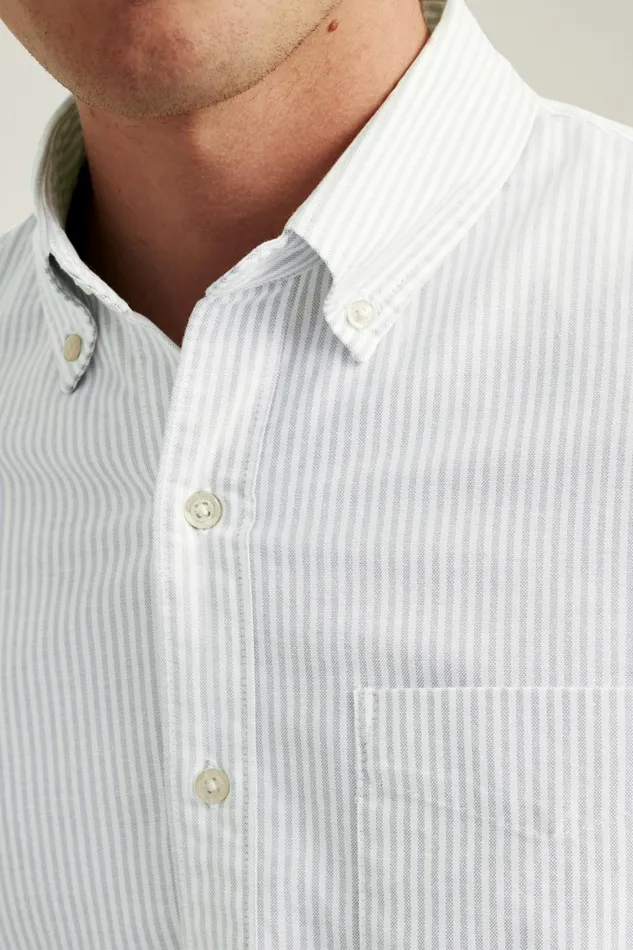 Men Everyday Oxford Shirt Grey Classic Stripe Bonobos Casual Shirts