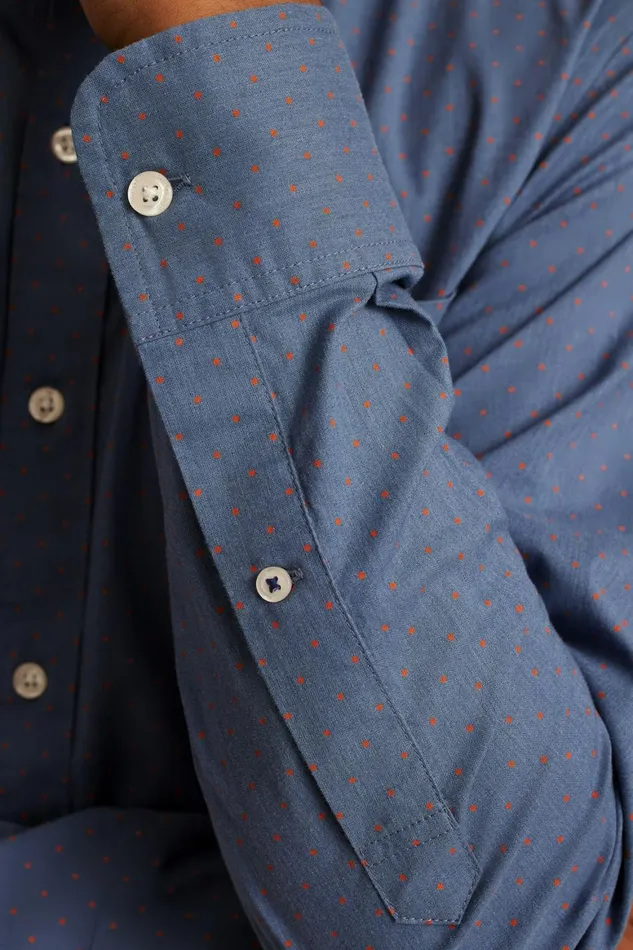 Men Everyday Shirt Navy Rust Dot Bonobos Casual Shirts