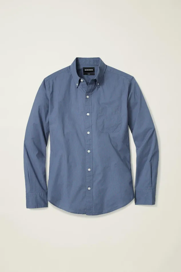 Men Everyday Shirt Navy Rust Dot Bonobos Casual Shirts