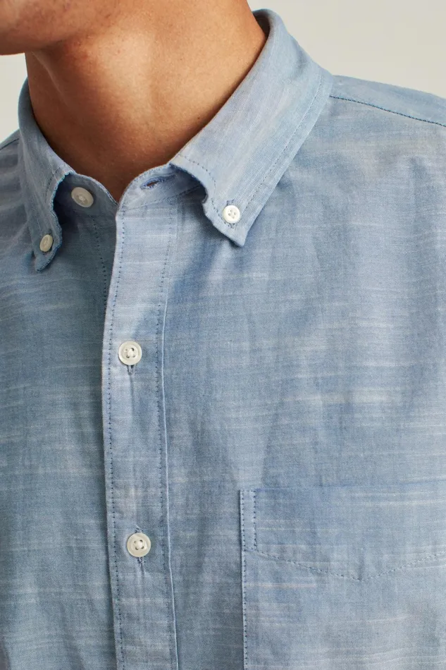 Men Everyday Shirt Textured Canyon Blue Bonobos Casual Shirts