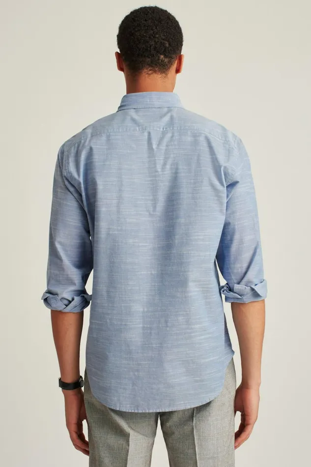 Men Everyday Shirt Textured Canyon Blue Bonobos Casual Shirts