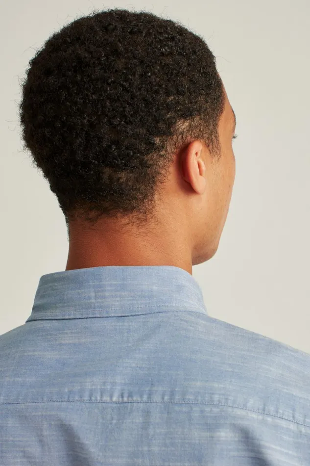 Men Everyday Shirt Textured Canyon Blue Bonobos Casual Shirts