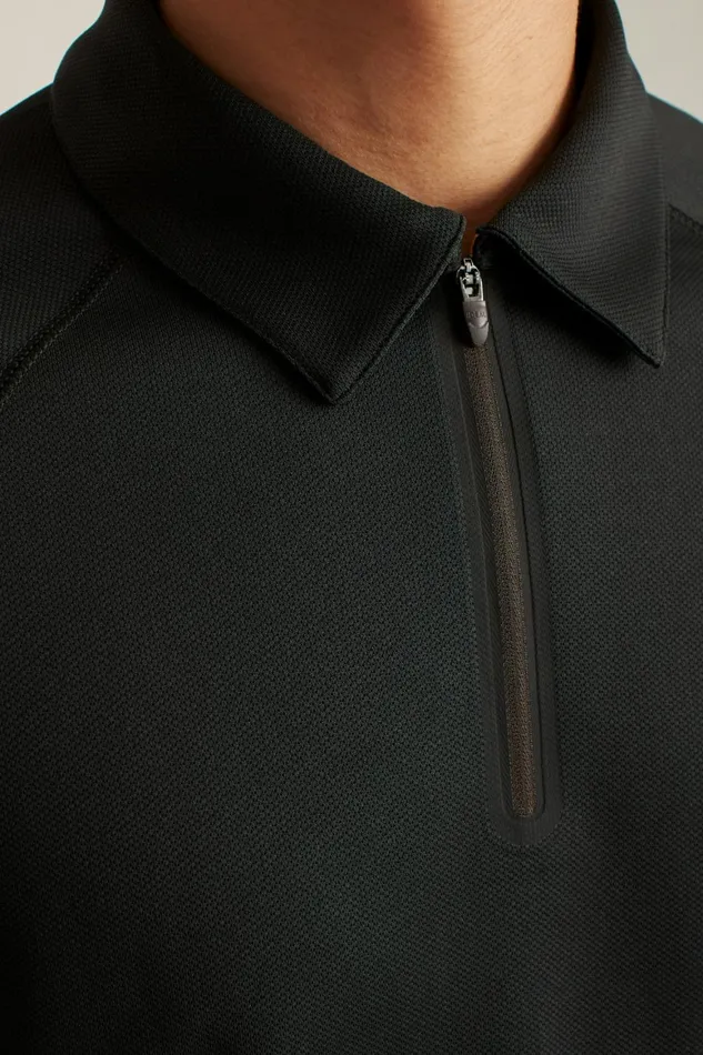 Men Fall Ball Long Sleeve Golf Polo Black Bonobos Golf Polos and Tops