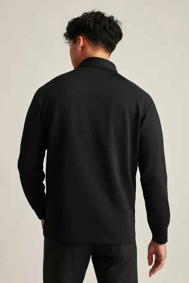 Men Fall Ball Long Sleeve Golf Polo Black Bonobos Golf Polos and Tops