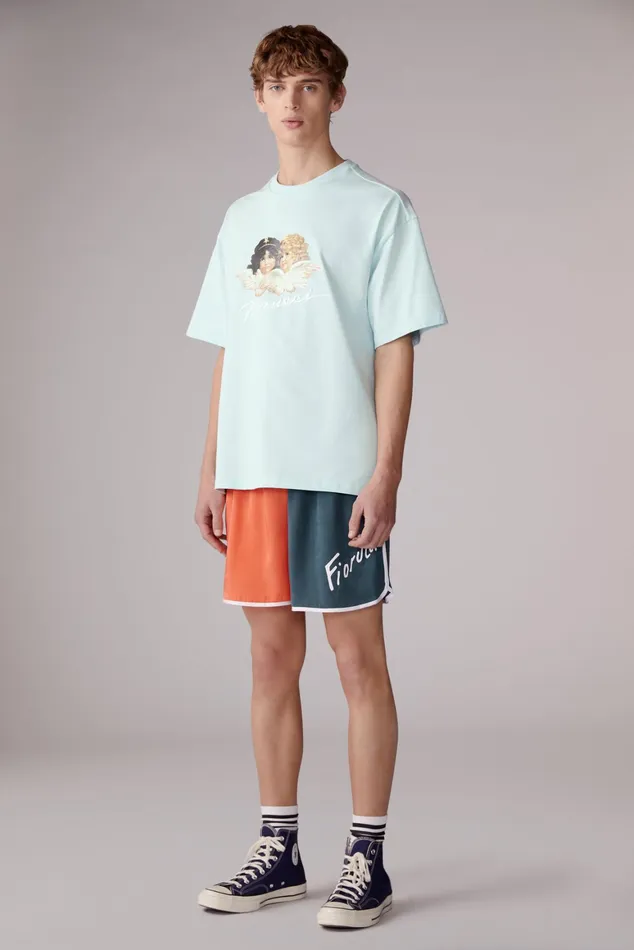 Men Fiorucci TShirts and Tops Angels Squiggle Logo TShirt Blue