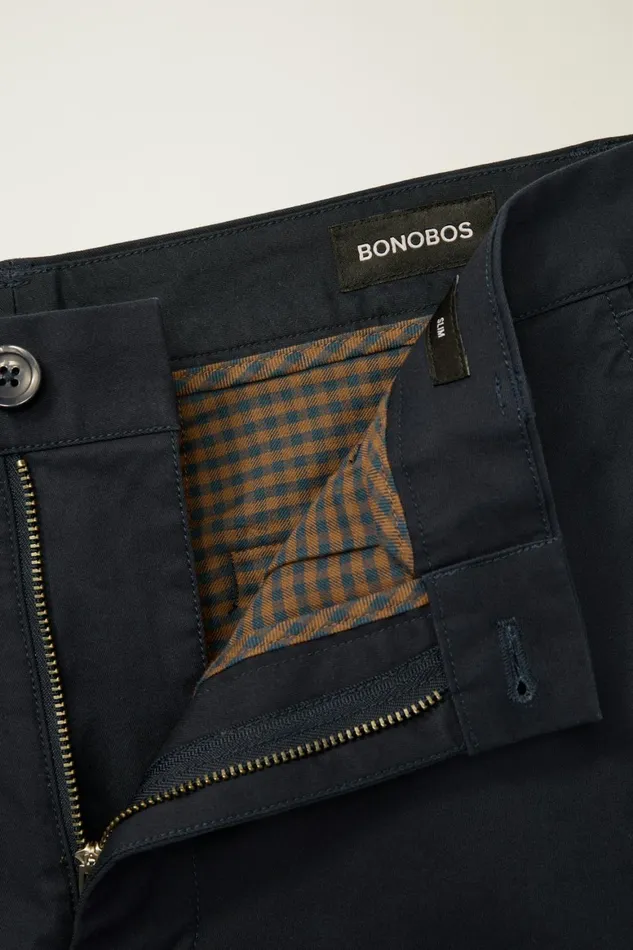 Men Fireside Flannel Lined Chinos Dark Navy Blue Bonobos Chinos