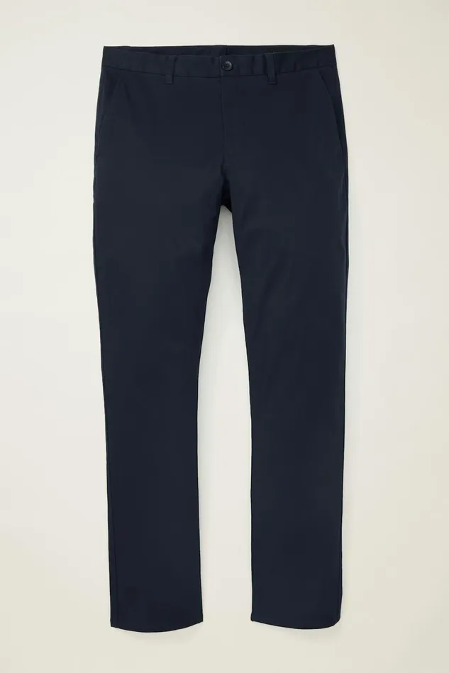 Men Fireside Flannel Lined Chinos Dark Navy Blue Bonobos Chinos