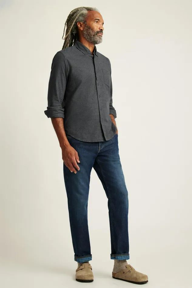 Men Fireside Flannel Lined Jean Midnight Wash Bonobos Jeans