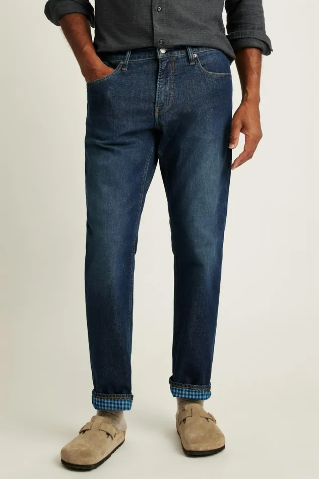 Men Fireside Flannel Lined Jean Midnight Wash Bonobos Jeans