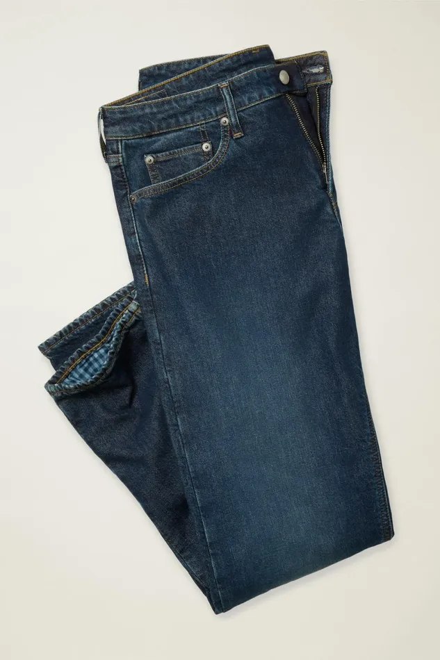 Men Fireside Flannel Lined Jean Midnight Wash Bonobos Jeans