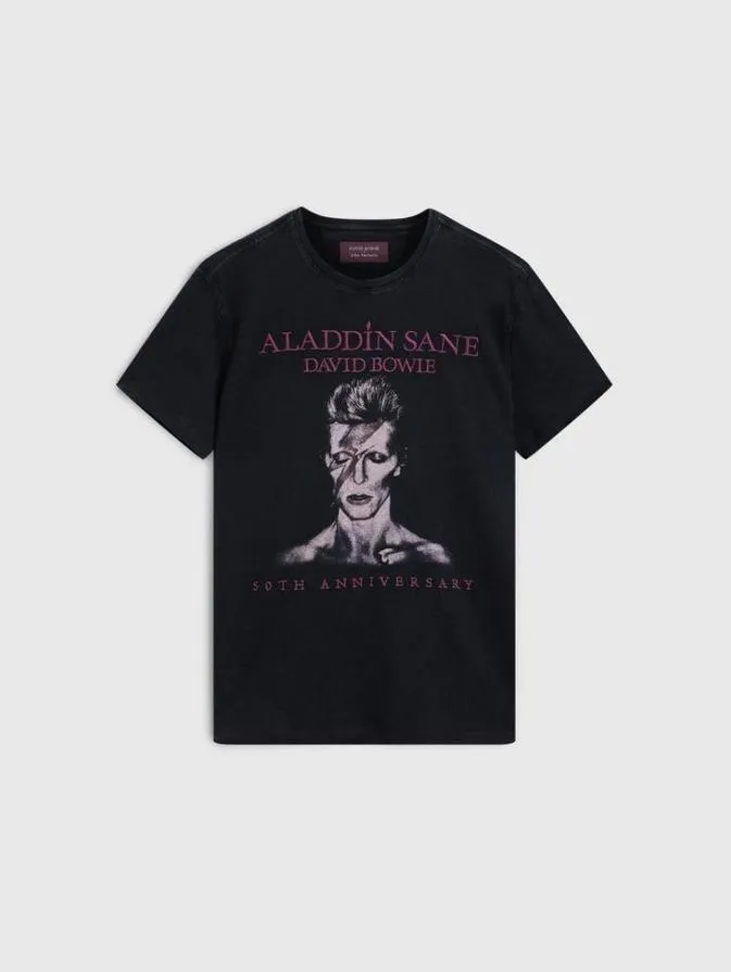 Men Graphic Tees John Varvatos BOWIE ALADDIN SANE TEE Black