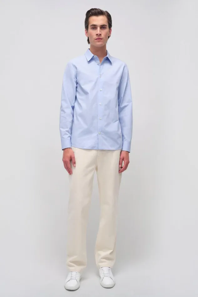 Men Hendrix Shirt Chambray Blue Jonathan Simkhai Tops and TShirts