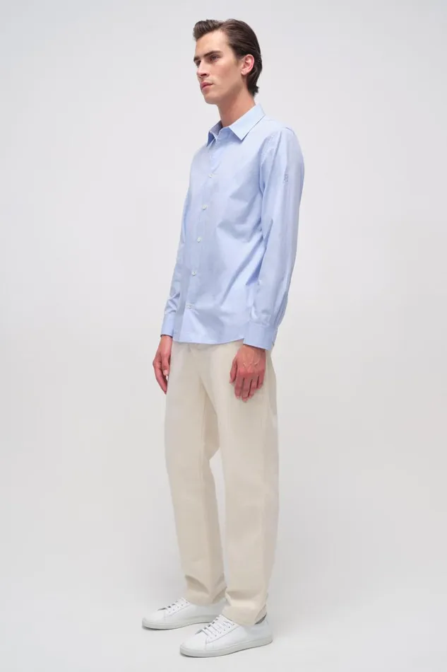 Men Hendrix Shirt Chambray Blue Jonathan Simkhai Tops and TShirts