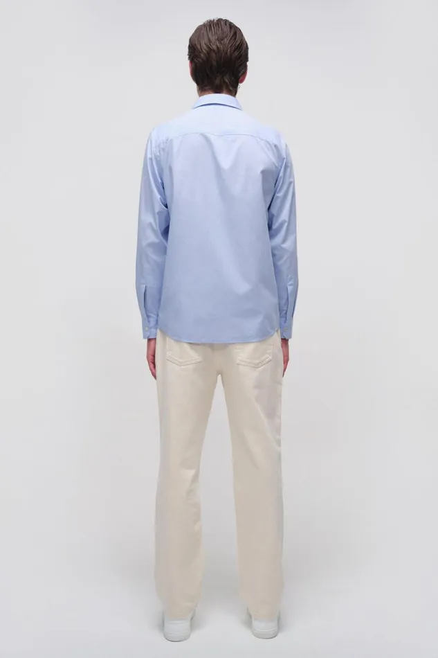 Men Hendrix Shirt Chambray Blue Jonathan Simkhai Tops and TShirts