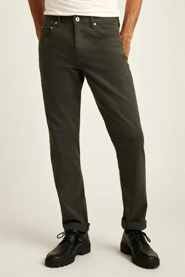 Men Italian Brushed 5Pocket Pants Dark Steel Bonobos Jeans