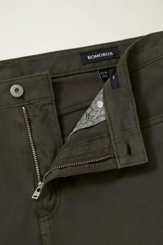 Men Italian Brushed 5Pocket Pants Dark Steel Bonobos Jeans
